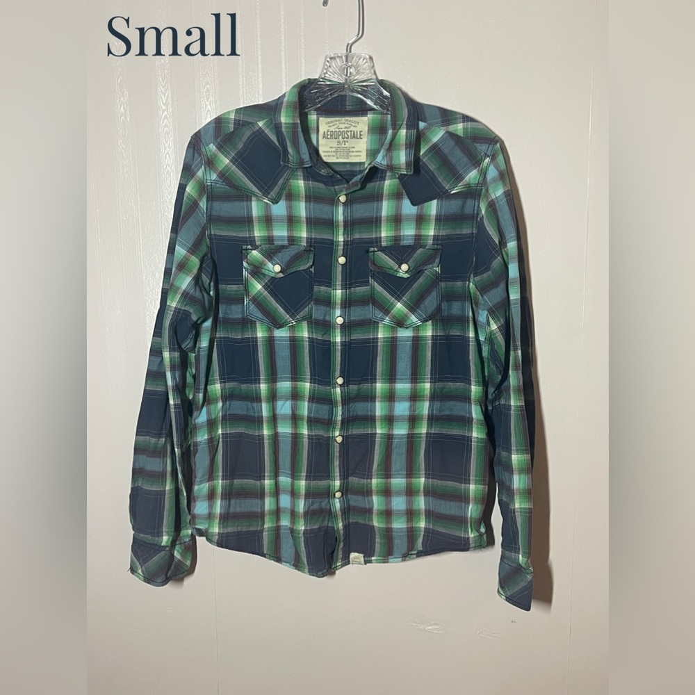 Aeropostale Western Style Plaid Shirt Small
